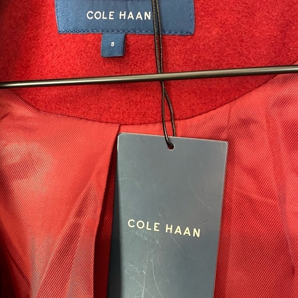 Cole Haan Stand Collar Wool Blend Melton Coat - Picture 7 of 9